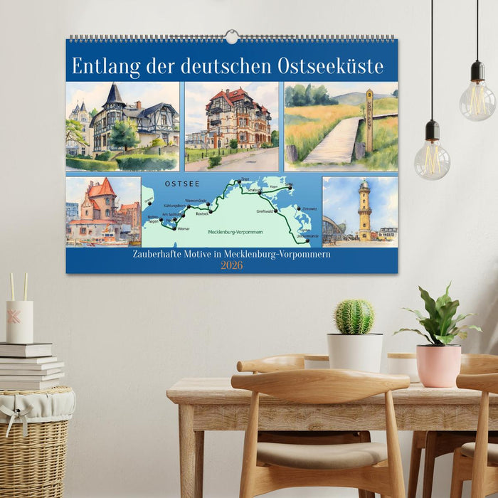 Entlang der deutschen Ostseeküste (CALVENDO Wandkalender 2026)