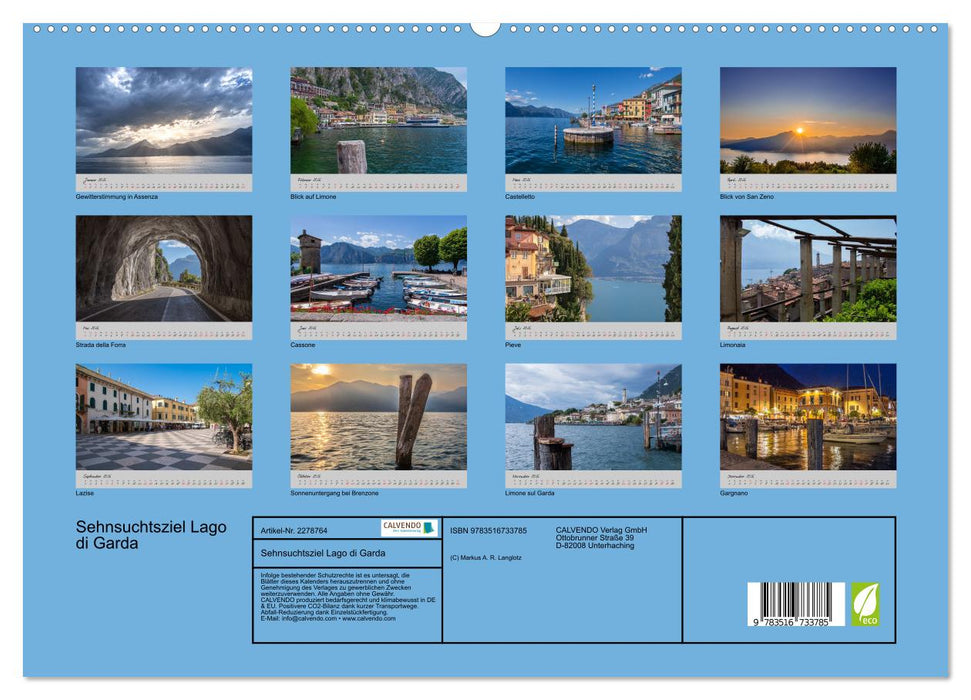 Sehnsuchtsziel Lago di Garda (CALVENDO Premium Wandkalender 2026)
