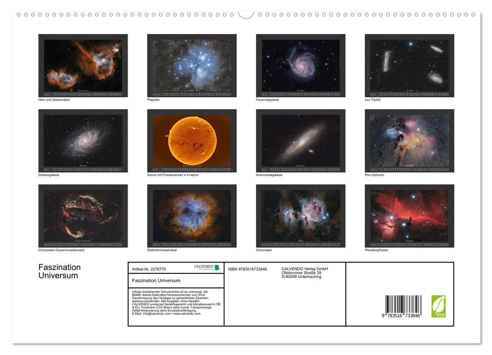 Faszination Universum (CALVENDO Premium Wandkalender 2026)