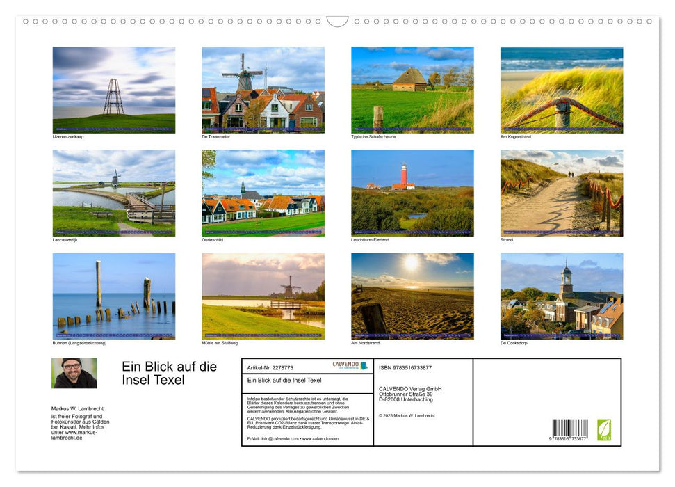 Ein Blick auf die Insel Texel (CALVENDO Wandkalender 2026)