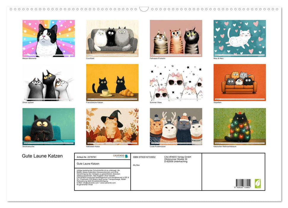 Gute Laune Katzen (CALVENDO Wandkalender 2026)