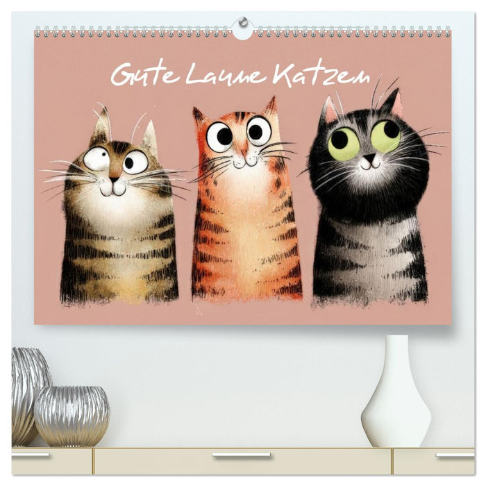 Gute Laune Katzen (CALVENDO Premium Wandkalender 2026)
