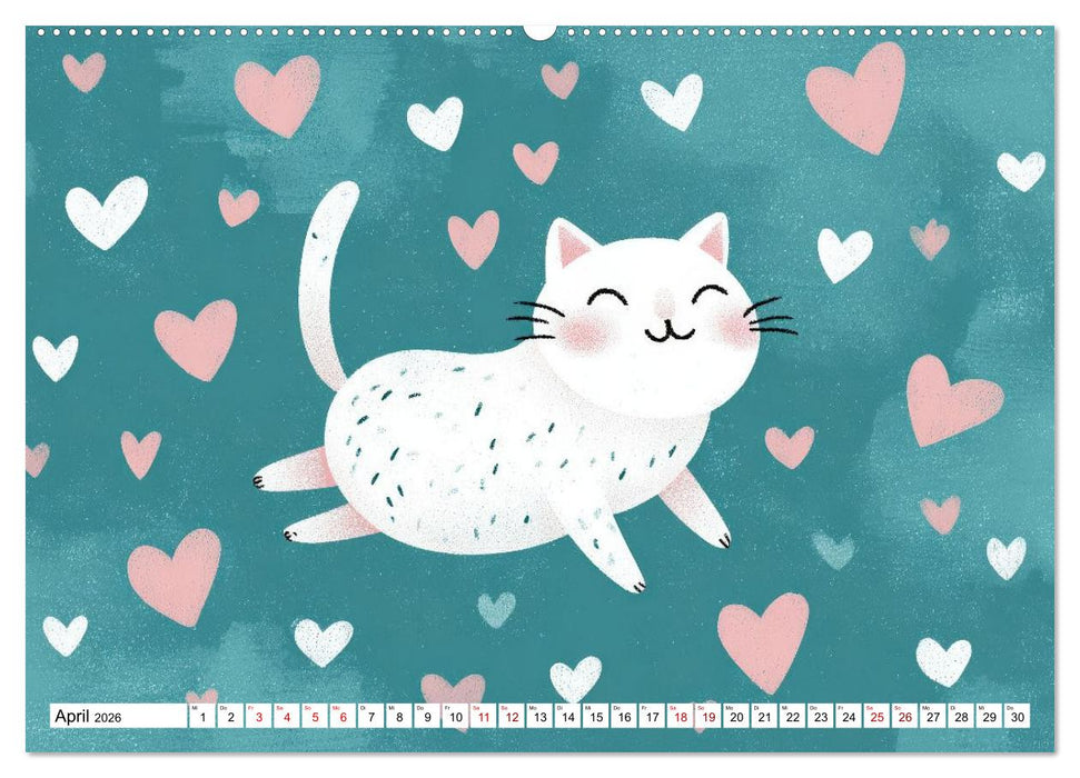 Gute Laune Katzen (CALVENDO Premium Wandkalender 2026)