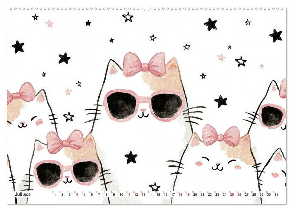 Gute Laune Katzen (CALVENDO Premium Wandkalender 2026)