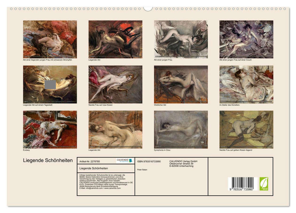 Liegende Schönheiten (CALVENDO Premium Wandkalender 2026)