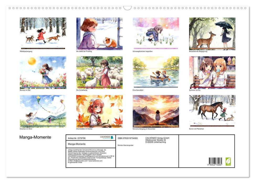 Manga-Momente (CALVENDO Wandkalender 2026)