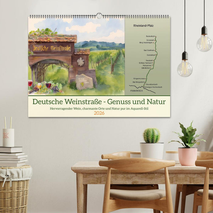 Deutsche Weinstraße - Genuss und Natur (CALVENDO Wandkalender 2026)