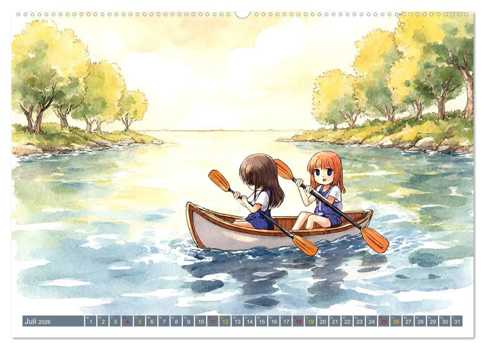 Manga-Momente (CALVENDO Premium Wandkalender 2026)