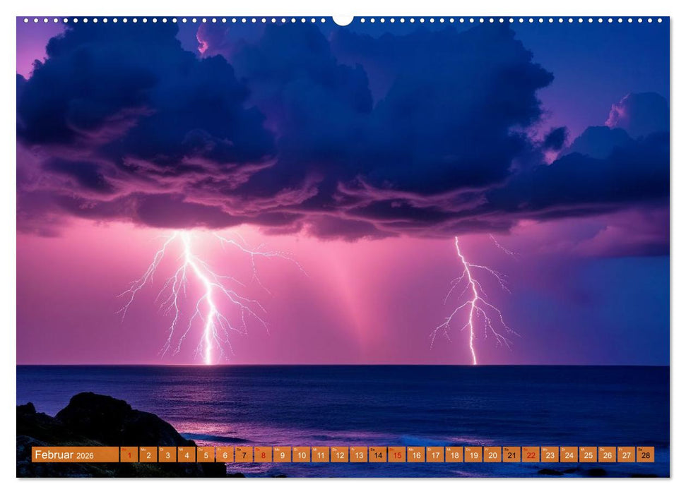 Mega-Blitze (CALVENDO Wandkalender 2026)