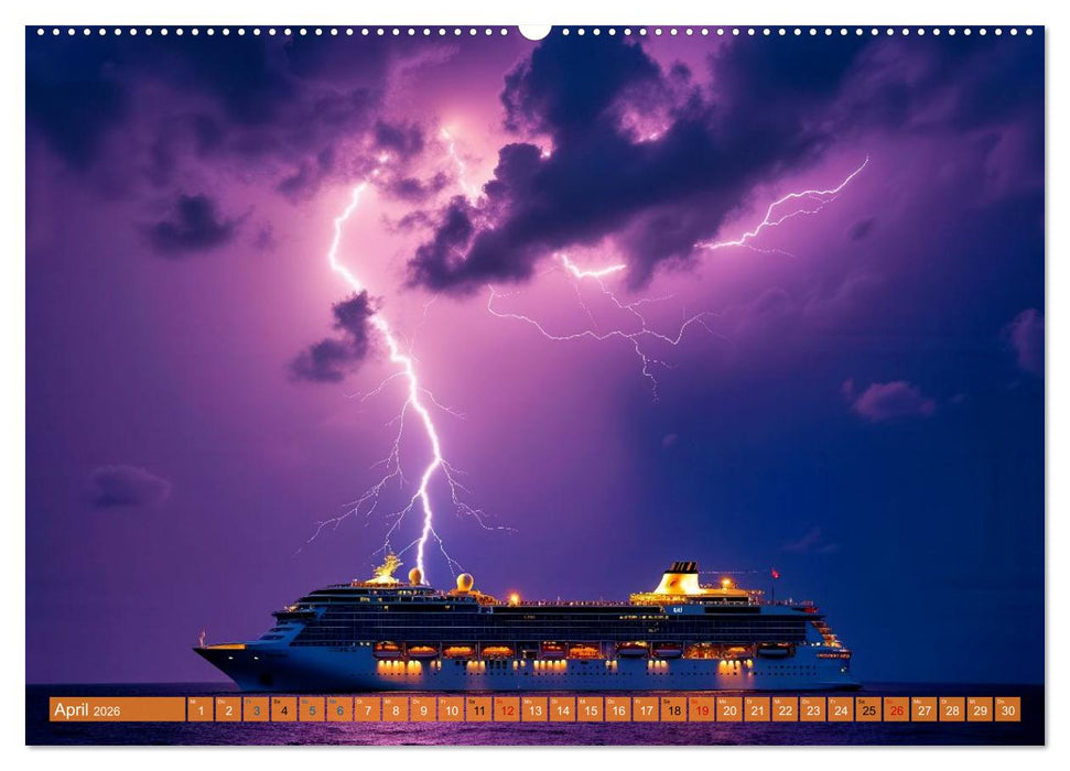 Mega-Blitze (CALVENDO Premium Wandkalender 2026)