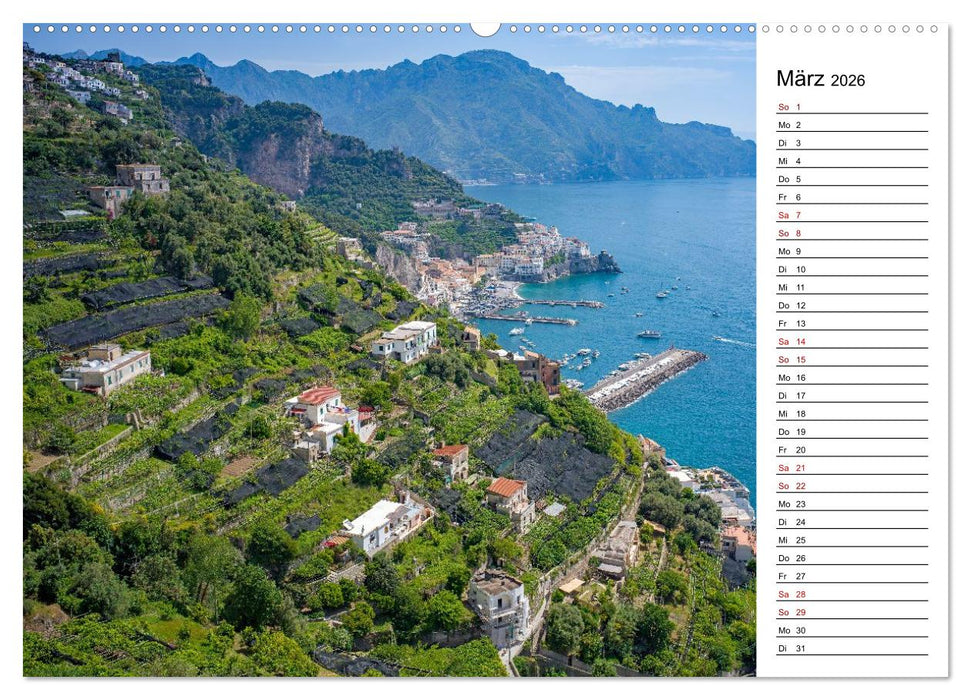 Amalfiküste - Der Planer (CALVENDO Wandkalender 2026)
