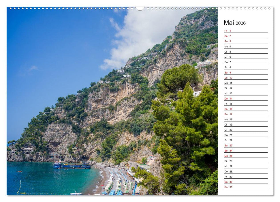 Amalfiküste - Der Planer (CALVENDO Wandkalender 2026)