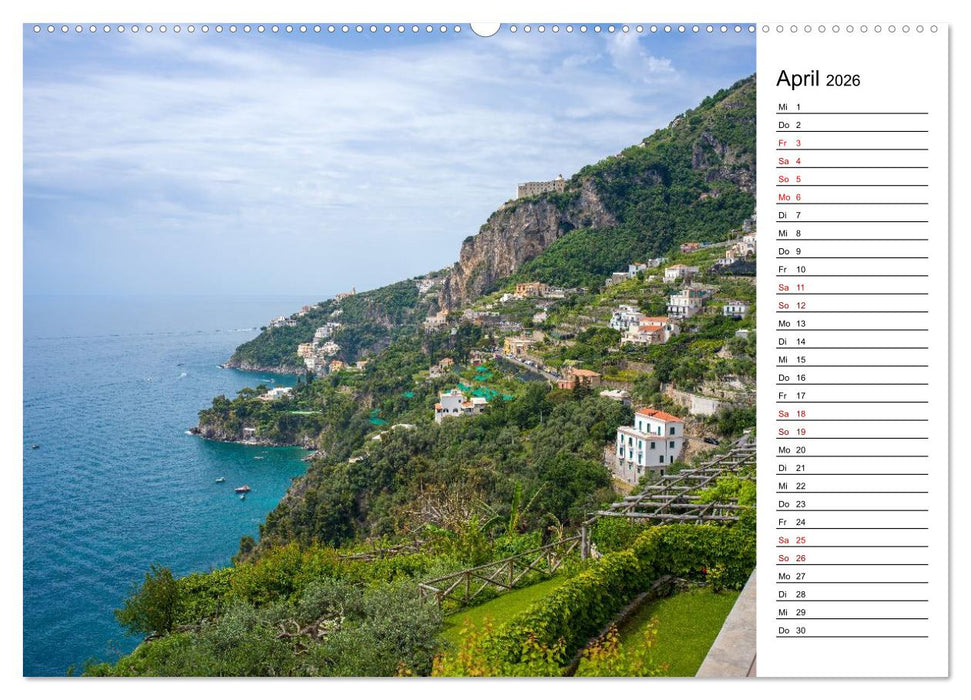 Amalfiküste - Der Planer (CALVENDO Premium Wandkalender 2026)