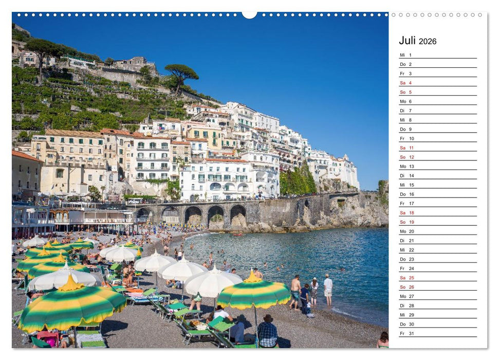 Amalfiküste - Der Planer (CALVENDO Premium Wandkalender 2026)