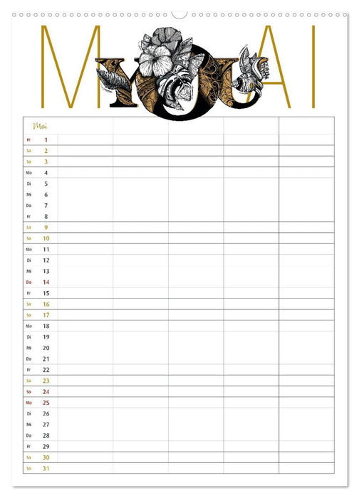 Fantastica Familienkalender miomanda (CALVENDO Premium Wandkalender 2026)