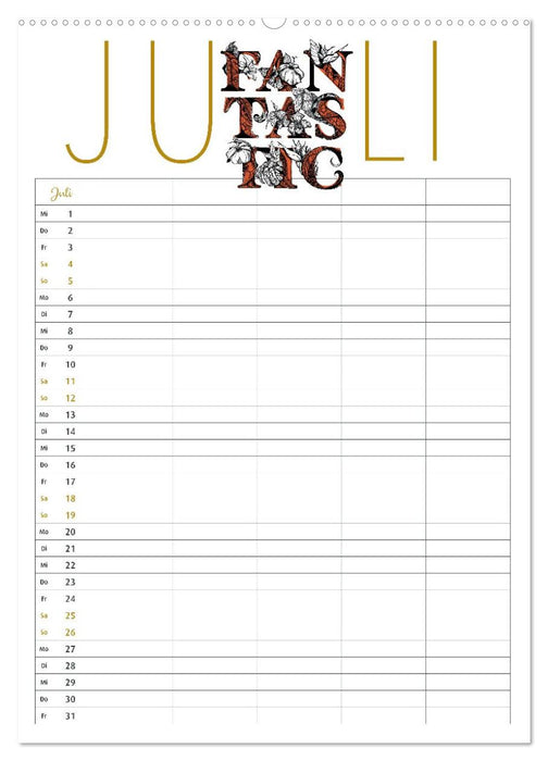 Fantastica Familienkalender miomanda (CALVENDO Premium Wandkalender 2026)