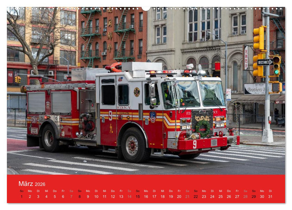 Feuerwehr New York - Heart of the City (CALVENDO Wandkalender 2026)