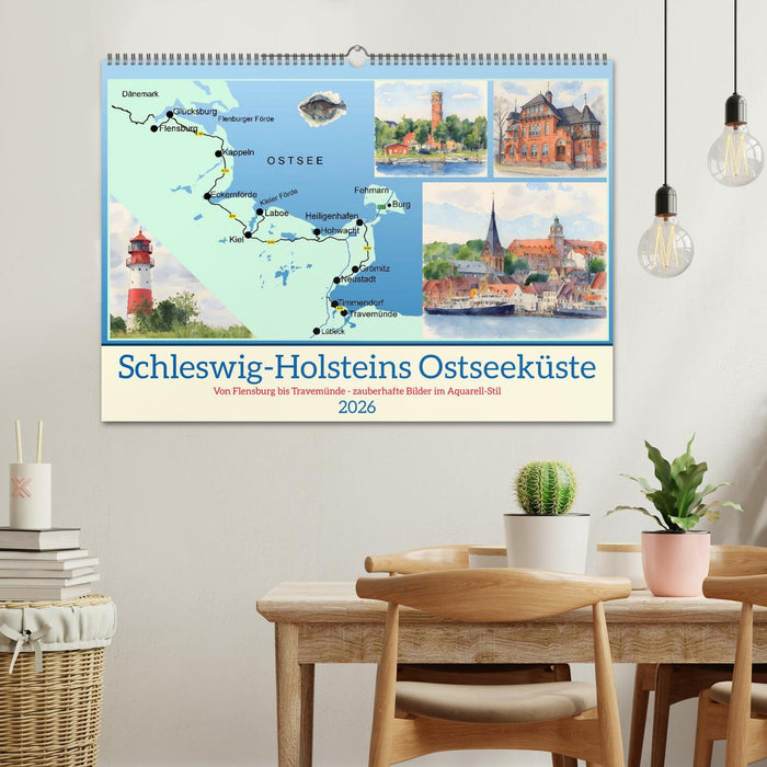 Schleswig-Holsteins Ostseeküste (CALVENDO Wandkalender 2026)