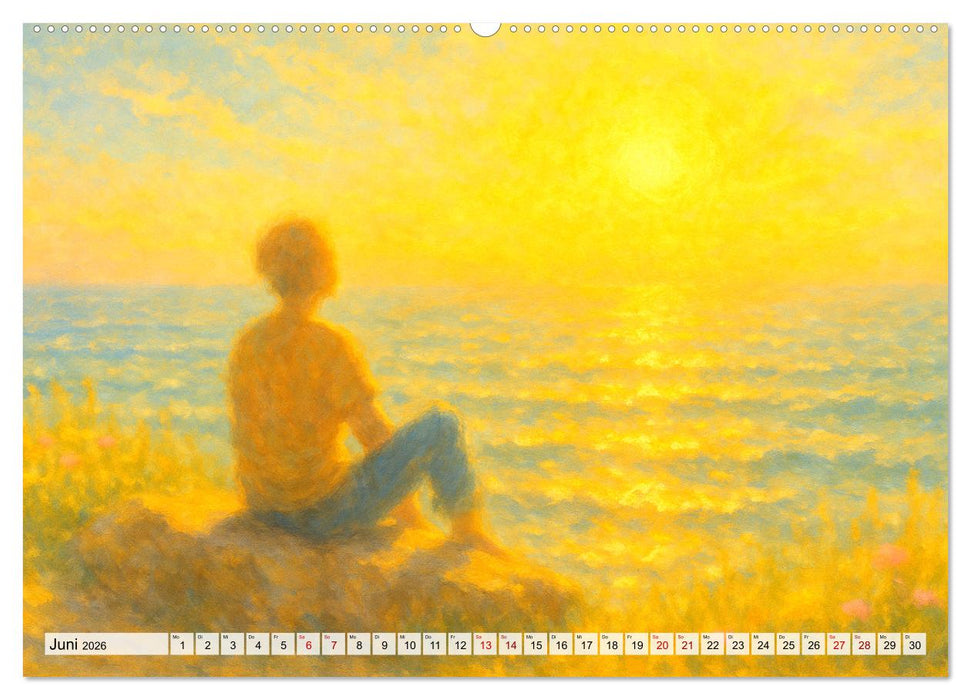 Ruhe finden - Der Anti-Stress-Kalender - Ein Jahr voller Wärme und Achtsamkeit (CALVENDO Wandkalender 2026)