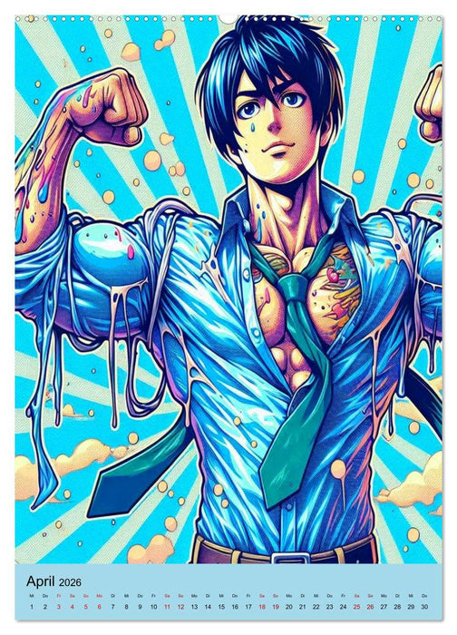 Animelisch der Mann als Anime (CALVENDO Wandkalender 2026)