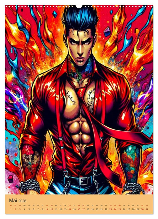 Animelisch der Mann als Anime (CALVENDO Wandkalender 2026)