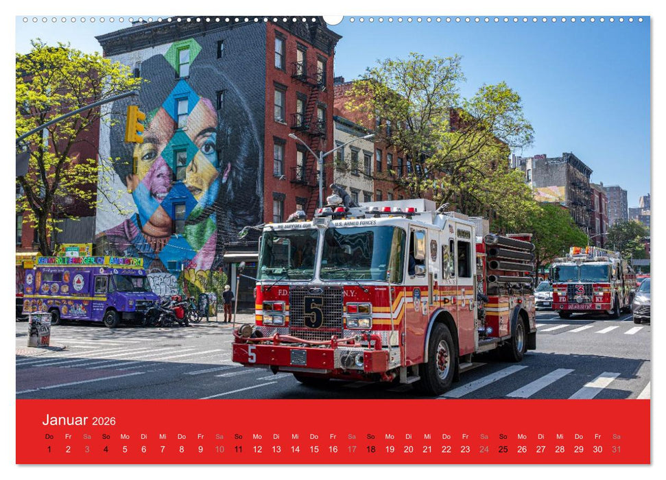 Feuerwehr New York - Heart of the City (CALVENDO Premium Wandkalender 2026)