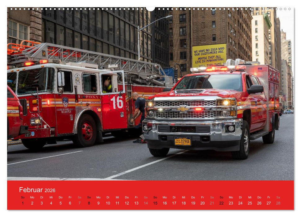 Feuerwehr New York - Heart of the City (CALVENDO Premium Wandkalender 2026)