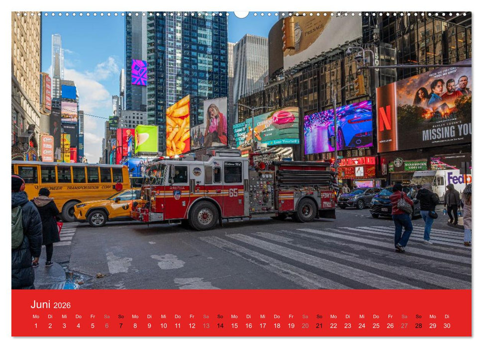 Feuerwehr New York - Heart of the City (CALVENDO Premium Wandkalender 2026)
