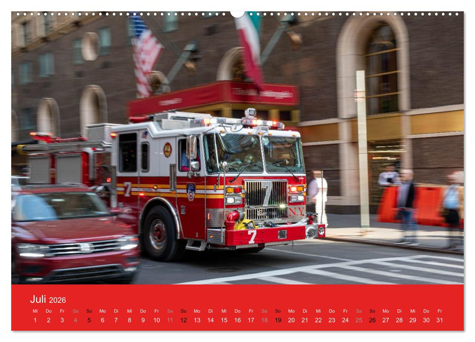 Feuerwehr New York - Heart of the City (CALVENDO Premium Wandkalender 2026)