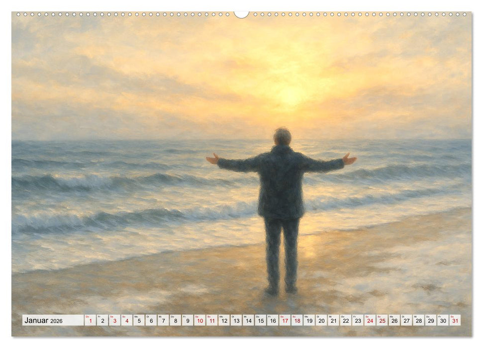 Ruhe finden - Der Anti-Stress-Kalender - Ein Jahr voller Wärme und Achtsamkeit (CALVENDO Premium Wandkalender 2026)