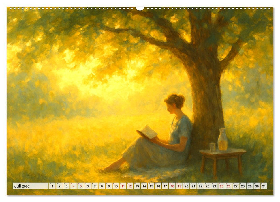 Ruhe finden - Der Anti-Stress-Kalender - Ein Jahr voller Wärme und Achtsamkeit (CALVENDO Premium Wandkalender 2026)