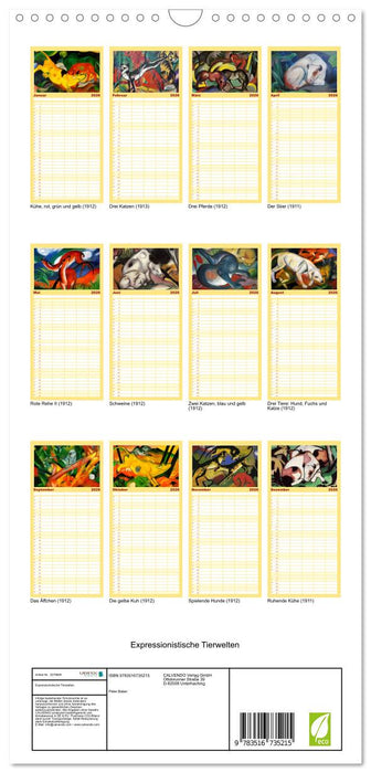 Expressionistische Tierwelten (CALVENDO Familienplaner 2026)