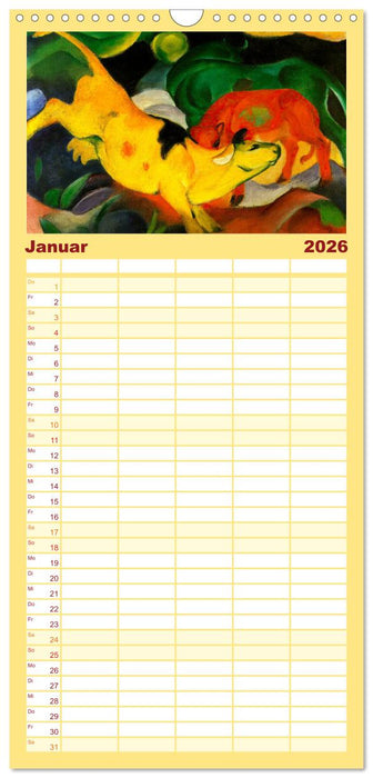 Expressionistische Tierwelten (CALVENDO Familienplaner 2026)