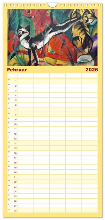 Expressionistische Tierwelten (CALVENDO Familienplaner 2026)