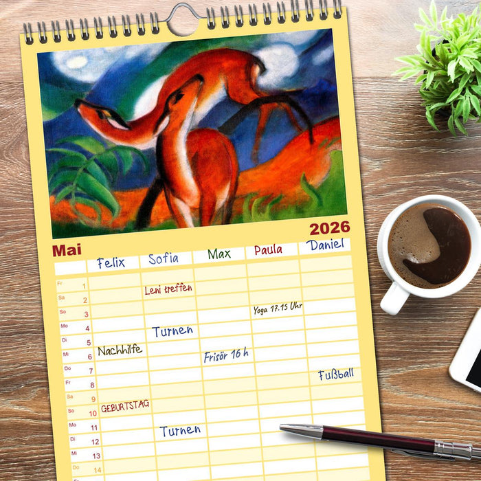 Expressionistische Tierwelten (CALVENDO Familienplaner 2026)