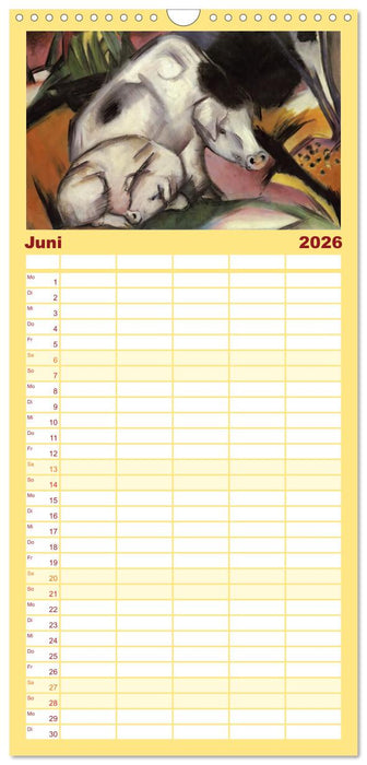 Expressionistische Tierwelten (CALVENDO Familienplaner 2026)