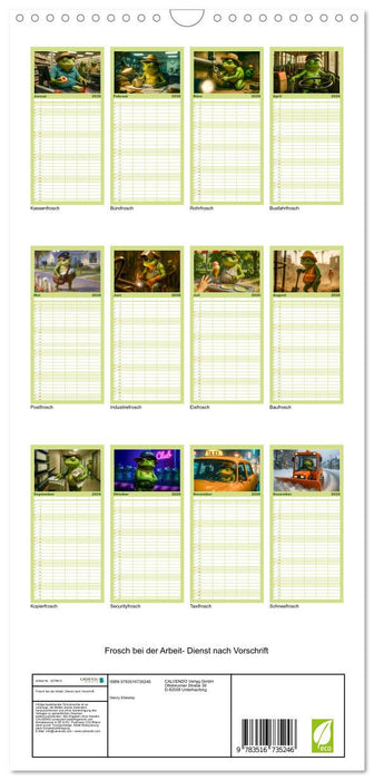Frosch bei der Arbeit- Dienst nach Vorschrift (CALVENDO Familienplaner 2026)