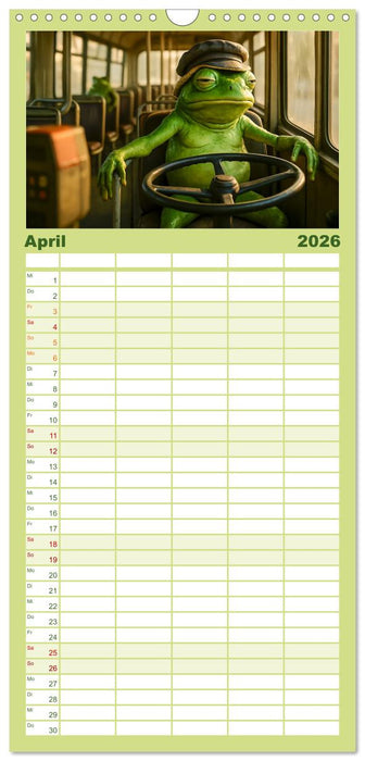 Frosch bei der Arbeit- Dienst nach Vorschrift (CALVENDO Familienplaner 2026)