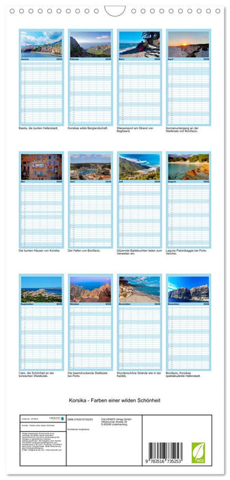 Korsika - Farben einer wilden Schönheit (CALVENDO Familienplaner 2026)