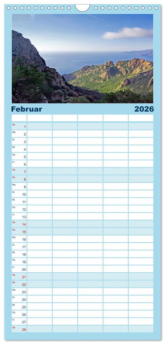 Korsika - Farben einer wilden Schönheit (CALVENDO Familienplaner 2026)