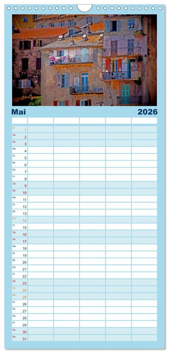 Korsika - Farben einer wilden Schönheit (CALVENDO Familienplaner 2026)