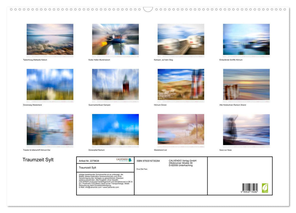 Traumzeit Sylt (CALVENDO Wandkalender 2026)