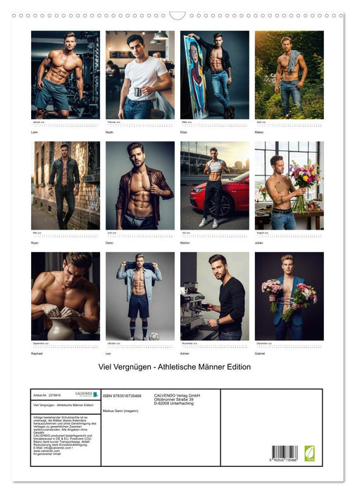 Viel Vergnügen - Athletische Männer Edition (CALVENDO Wandkalender 2026)