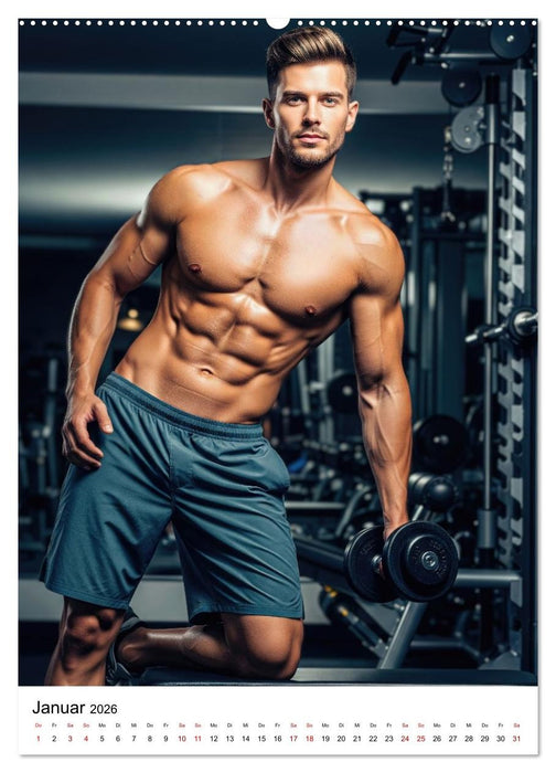Viel Vergnügen - Athletische Männer Edition (CALVENDO Wandkalender 2026)