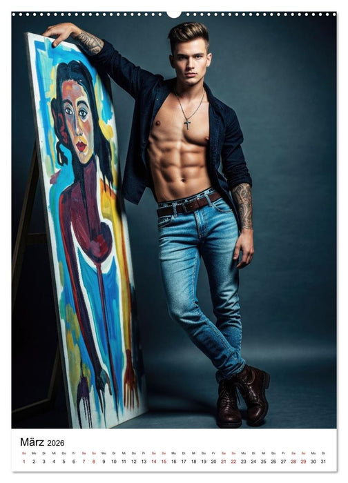 Viel Vergnügen - Athletische Männer Edition (CALVENDO Wandkalender 2026)