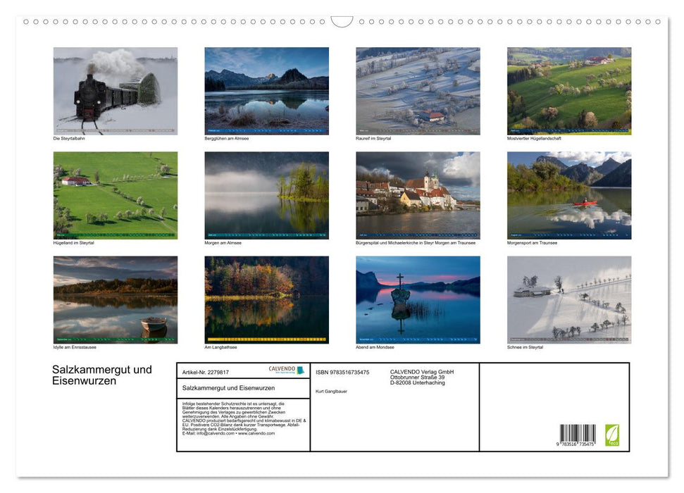 Salzkammergut und Eisenwurzen (CALVENDO Wandkalender 2026)