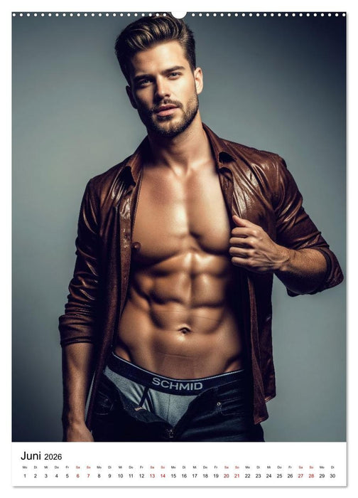 Viel Vergnügen - Athletische Männer Edition (CALVENDO Premium Wandkalender 2026)