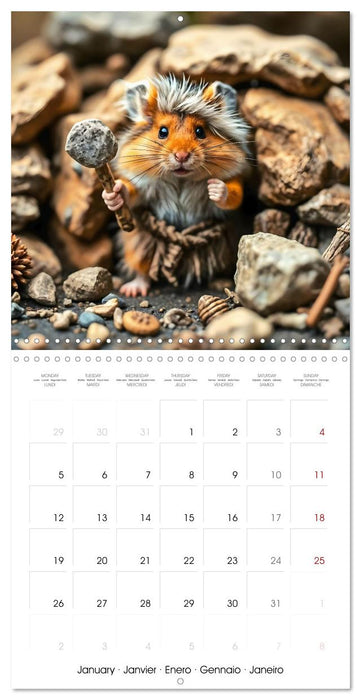 Historic Hamsters A wildly funny journey through the ages (CALVENDO Monthly Calendar 2026)