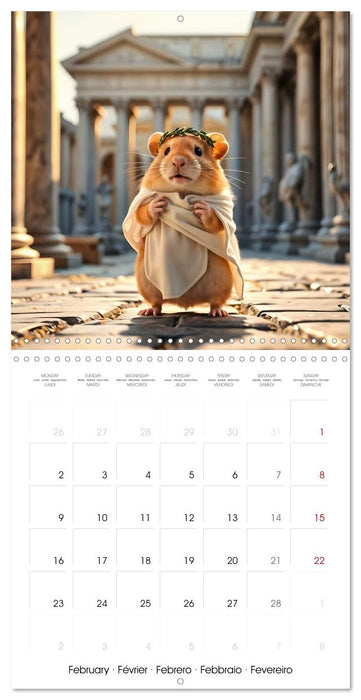 Historic Hamsters A wildly funny journey through the ages (CALVENDO Monthly Calendar 2026)