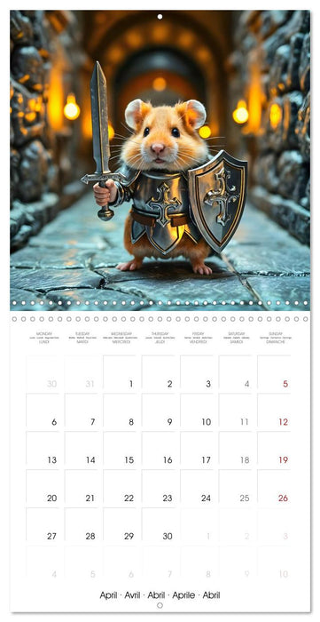 Historic Hamsters A wildly funny journey through the ages (CALVENDO Monthly Calendar 2026)